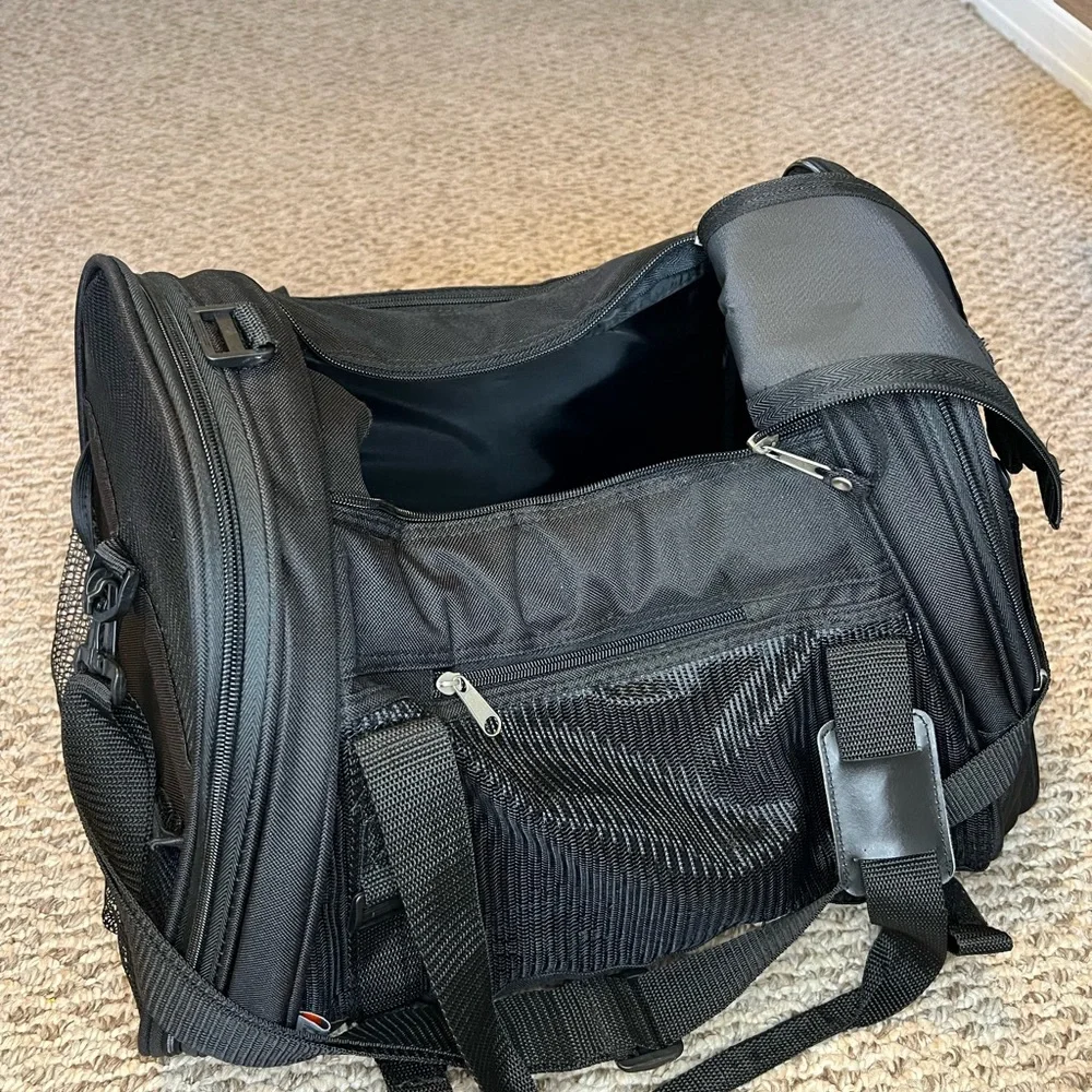 ASPCA airline approved black pet carrier
